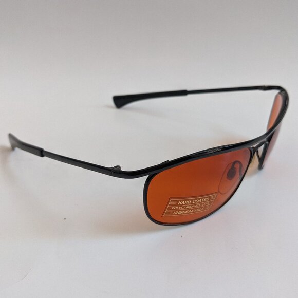 NWT True Vintage 90's fashion Oscar I style metal wrap sports Sunglasses - Picture 3 of 8